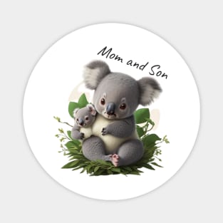 Mom and Son Koala Magnet